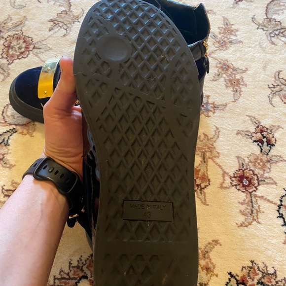 Giuseppe Zanotti Coby Black and Gold Trainers - Picture 4 of 4